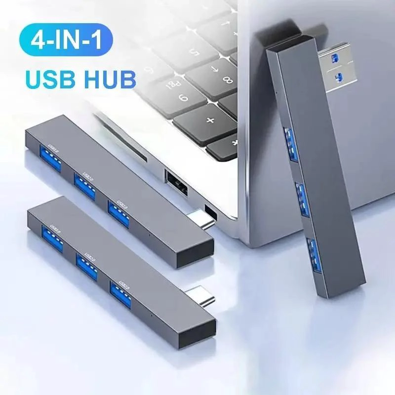 ADAPTADOR USB TIPO C 4 PUERTOS PARA CONEXION RAPIDA - 8