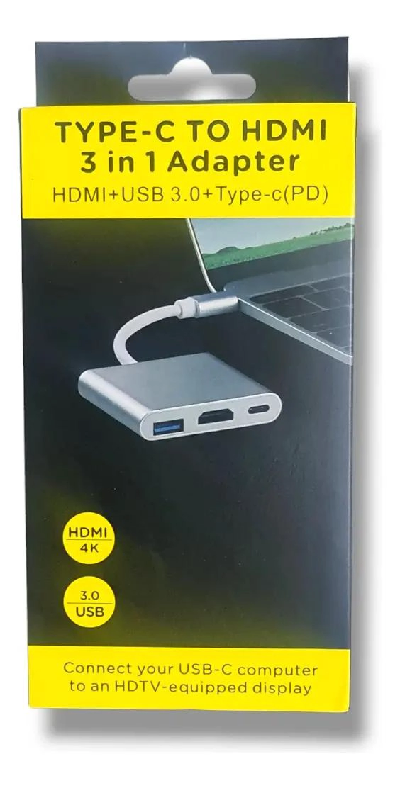 ADAPTADOR HUB TIPO-C A USB 3.0, HDMI Y PD PARA CONECTIVIDAD - 4