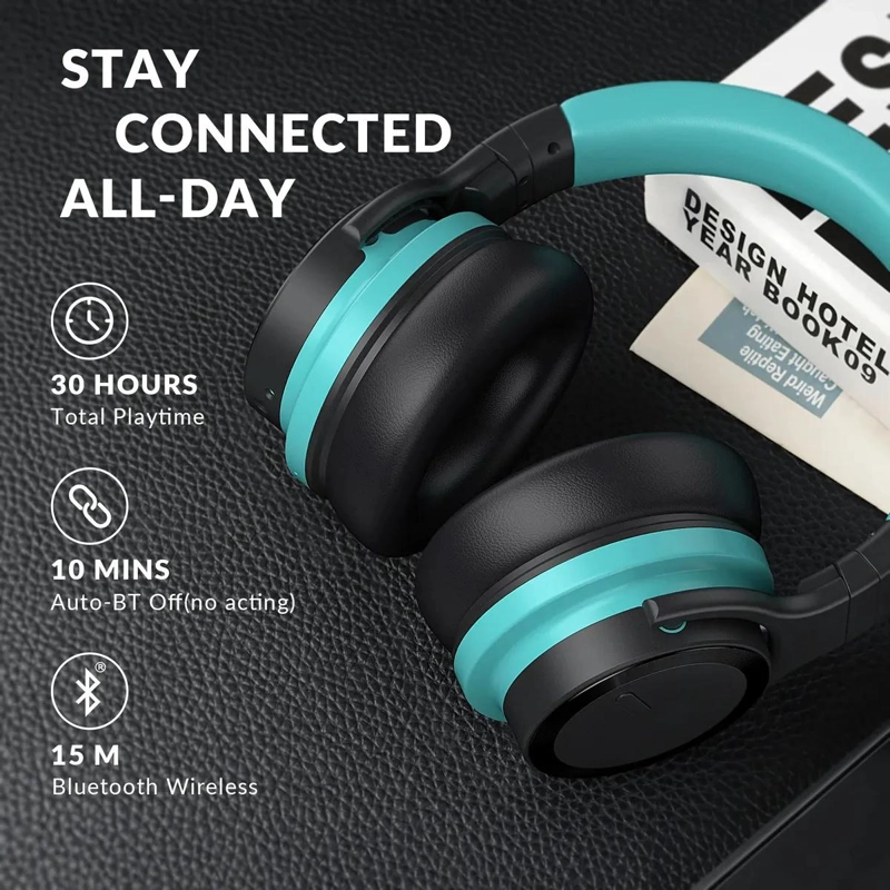 AURICULARES INALAMBRICOS CON CANCELACION DE RUIDO Y BLUETOOTH 5.0 - 2