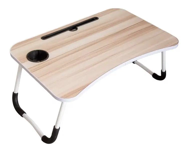 MESA PLEGABLE MULTIUSO PARA CAMA Y SOFA CON PORTAVASO - 1