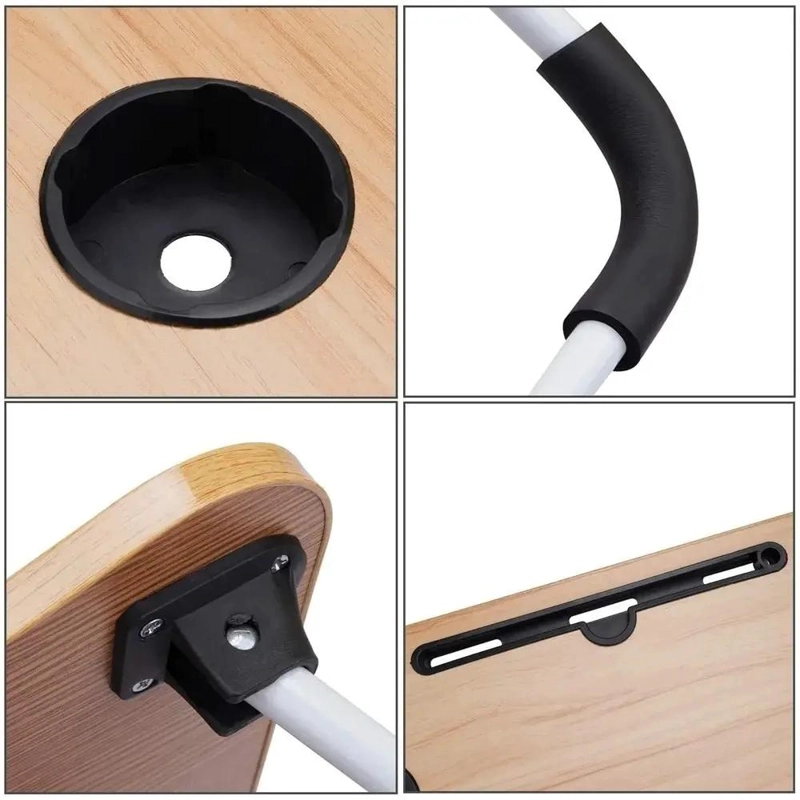 MESA PLEGABLE MULTIUSO PARA CAMA Y SOFA CON PORTAVASO - 5