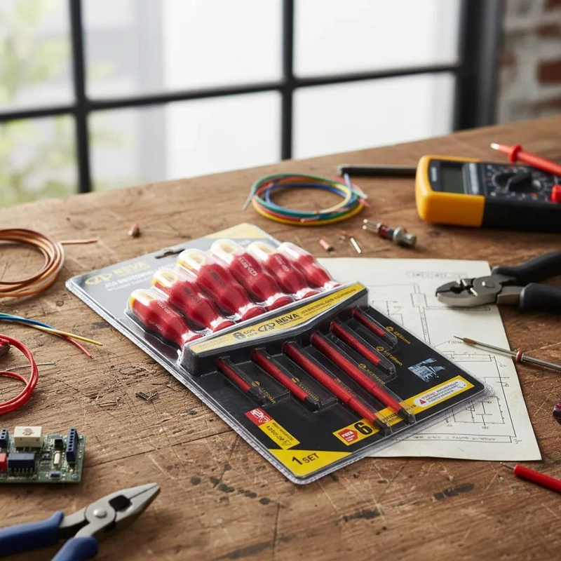 SET DE 6 DESTORNILLADORES PARA ELECTRICIDAD DE ALTA CALIDAD - 1