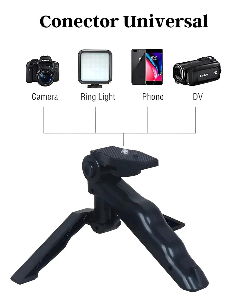 ESTABILIZADOR DE CELULAR CON TRIPODE Y MICROFONO PARA GRABACION - 9
