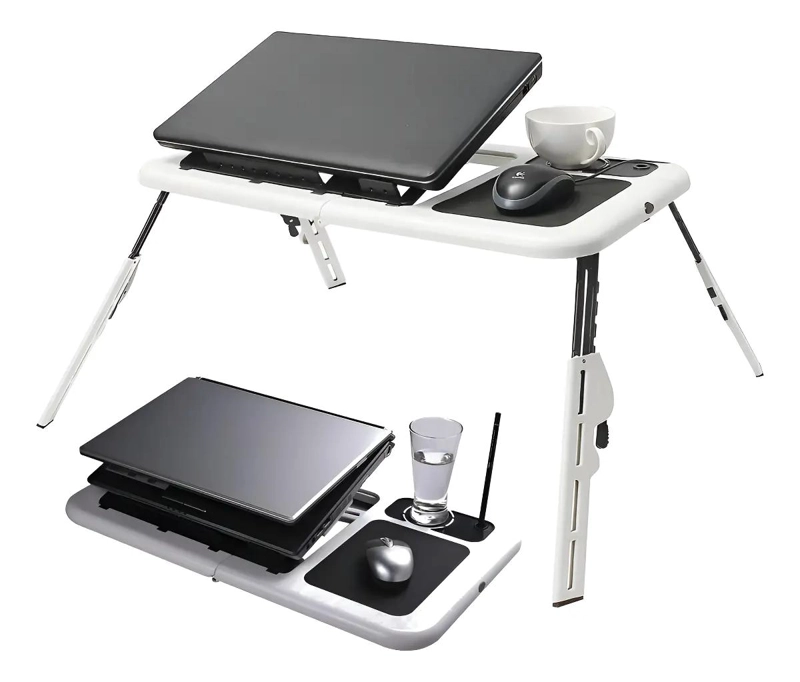 MESA PLEGABLE PARA NOTEBOOK CON VENTILADORES Y PORTA VASOS - 8