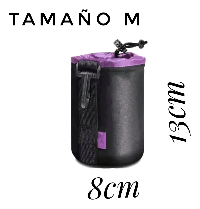 FUNDA ESTUCHE NEOPRENO PARA LENTES DE CAMARA TAMAÑO M - 7