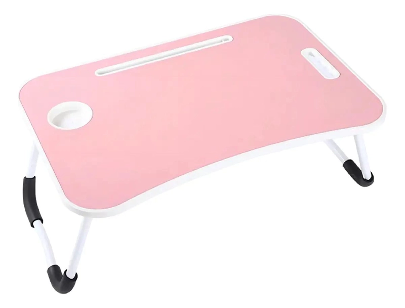 MESA PLEGABLE PORTATIL PARA LAPTOP COLOR NEGRO 60X40 CM - 7