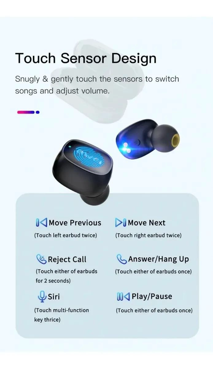 AUDIFONOS INTRAUDITIVOS BLUETOOTH IMPERMEABLES CON BASE DE CARGA - 2