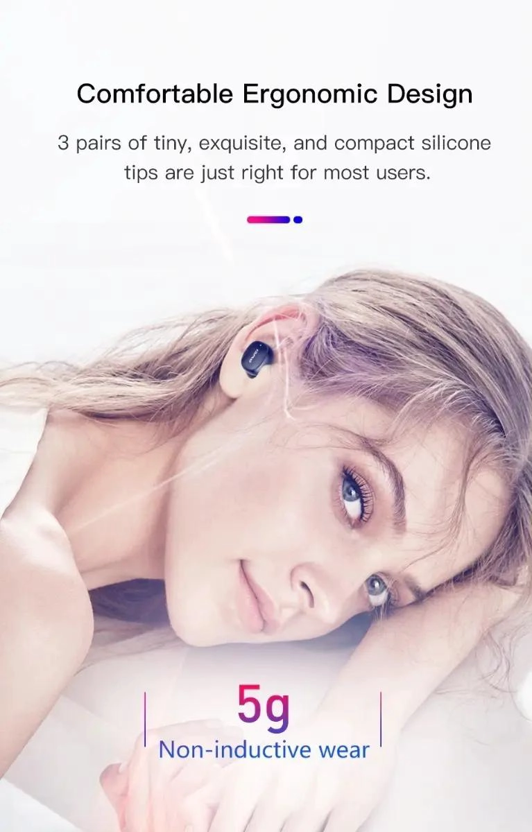 AUDIFONOS INTRAUDITIVOS BLUETOOTH IMPERMEABLES CON BASE DE CARGA - 3