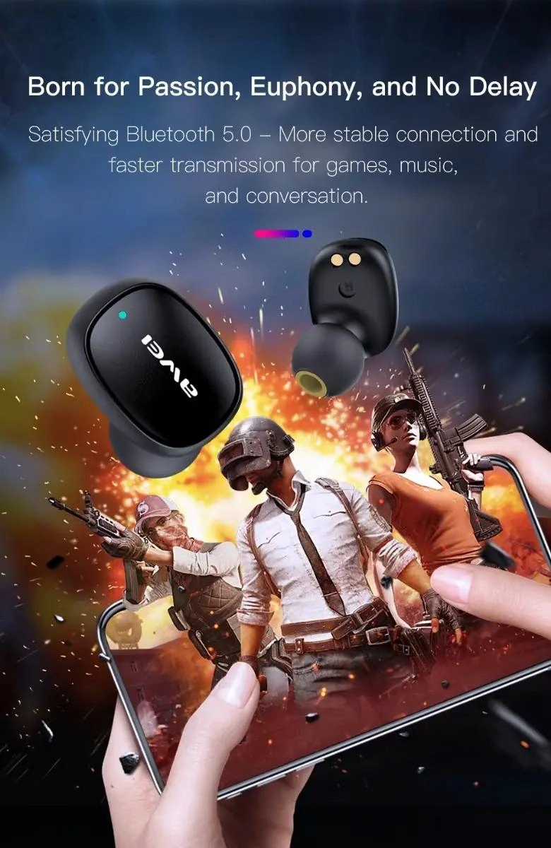 AUDIFONOS INTRAUDITIVOS BLUETOOTH IMPERMEABLES CON BASE DE CARGA - 4