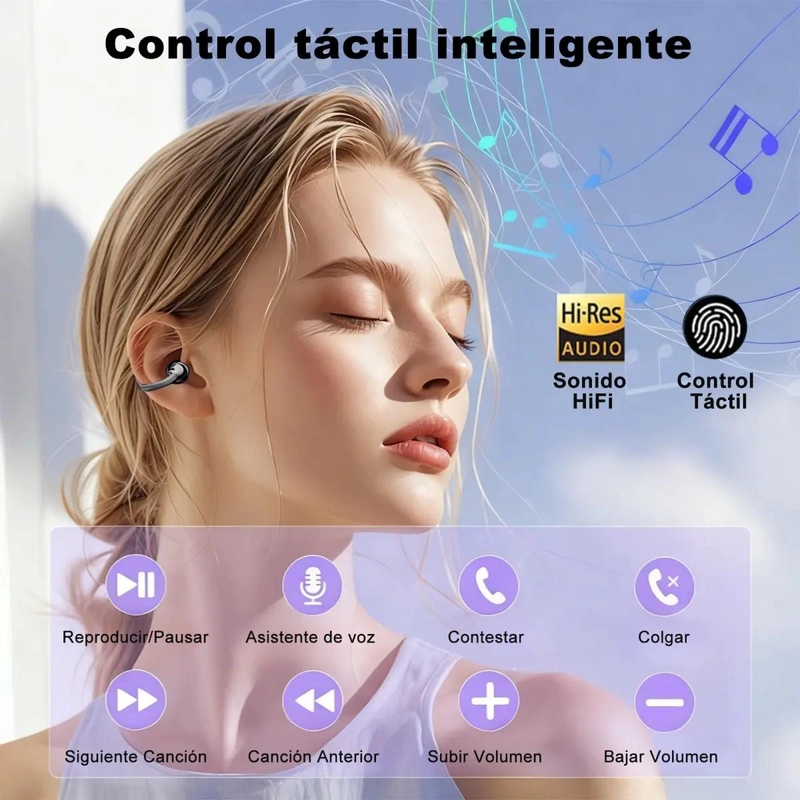 AUDIFONOS INALAMBRICOS BLUETOOTH OPEN EAR CON MICROFONO HD - 5