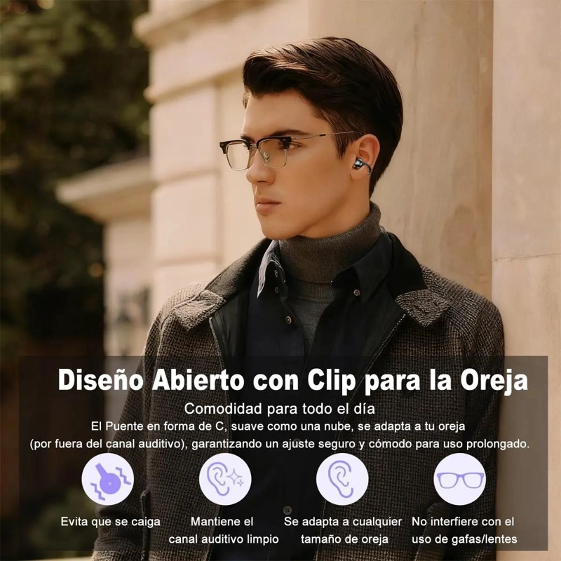 AUDIFONOS INALAMBRICOS BLUETOOTH OPEN EAR CON MICROFONO HD - 7