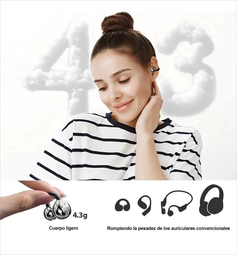 AUDIFONOS INALAMBRICOS BLUETOOTH OPEN EAR CON MICROFONO HD - 9
