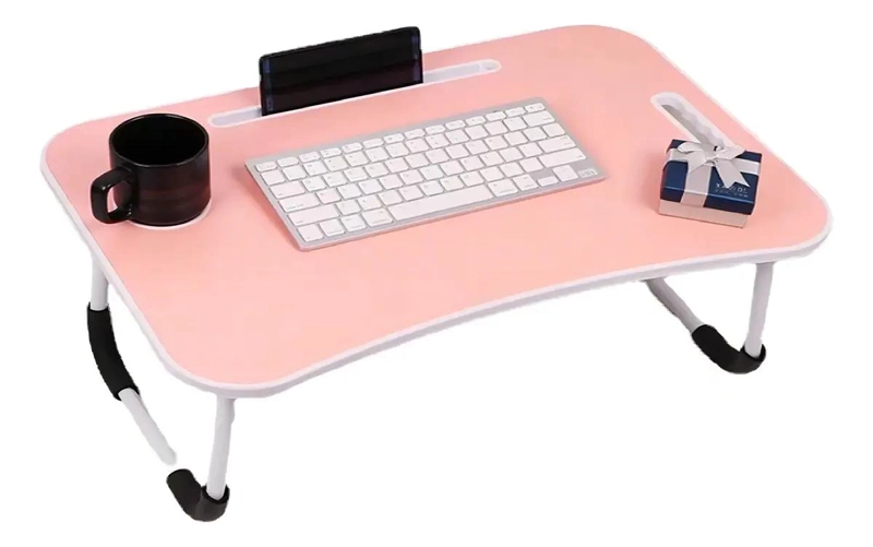 MESA PLEGABLE PORTATIL PARA LAPTOP COLOR NEGRO 60X40X26CM - 8