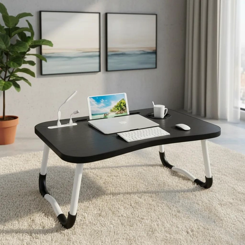 MESA PLEGABLE MULTIFUNCIONAL PARA NOTEBOOK Y TABLET 60X40CM - 2