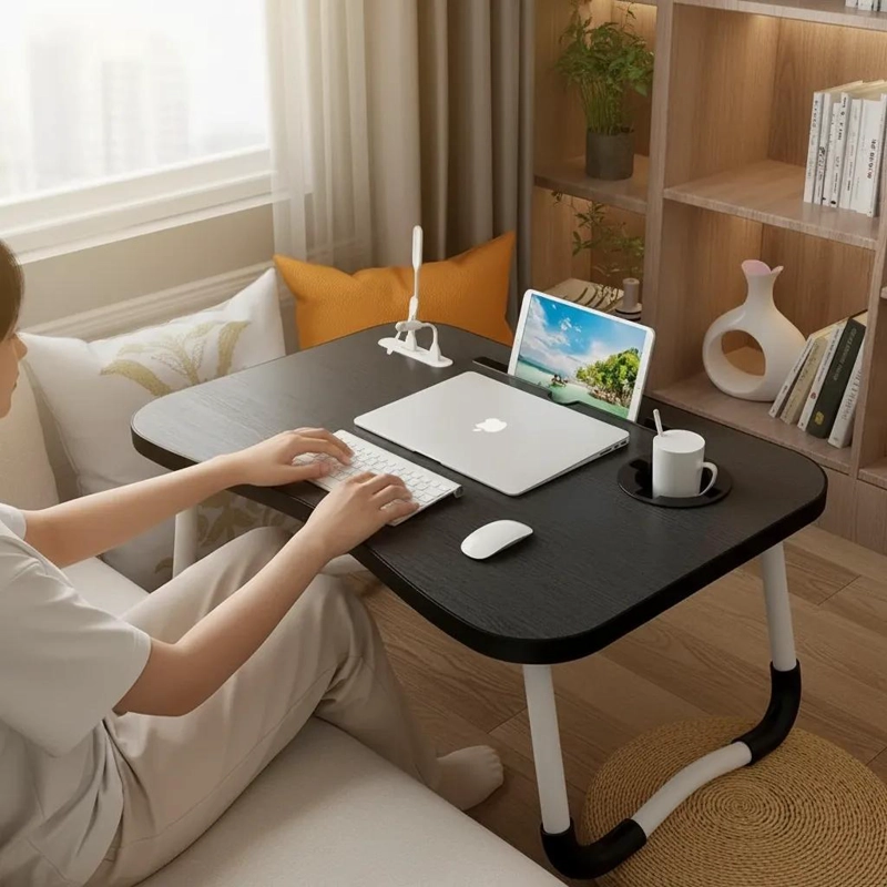 MESA PLEGABLE MULTIFUNCIONAL PARA NOTEBOOK Y TABLET 60X40CM - 3