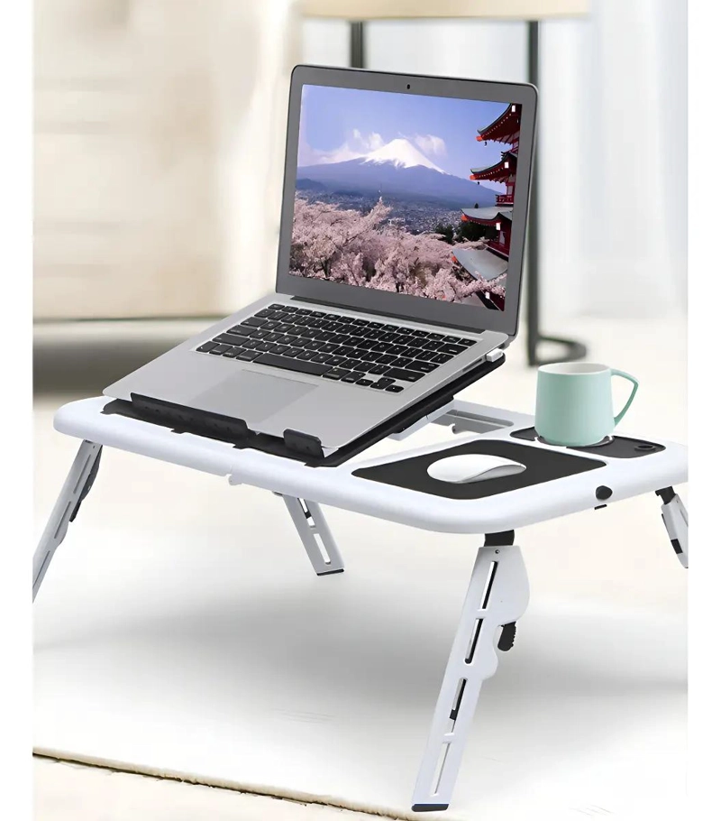 MESA PLEGABLE PARA NOTEBOOK CON VENTILADORES Y PORTA VASOS - 7