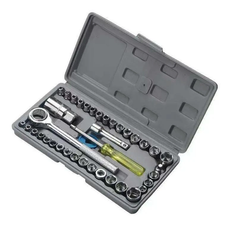 KIT DE HERRAMIENTAS 40 PIEZAS CON DADOS Y LLAVES - 4
