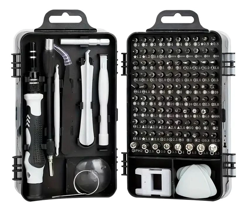 SET DE DESTORNILLADORES DE PRECISION CON 115 PIEZAS PARA REPARACIONES - 1