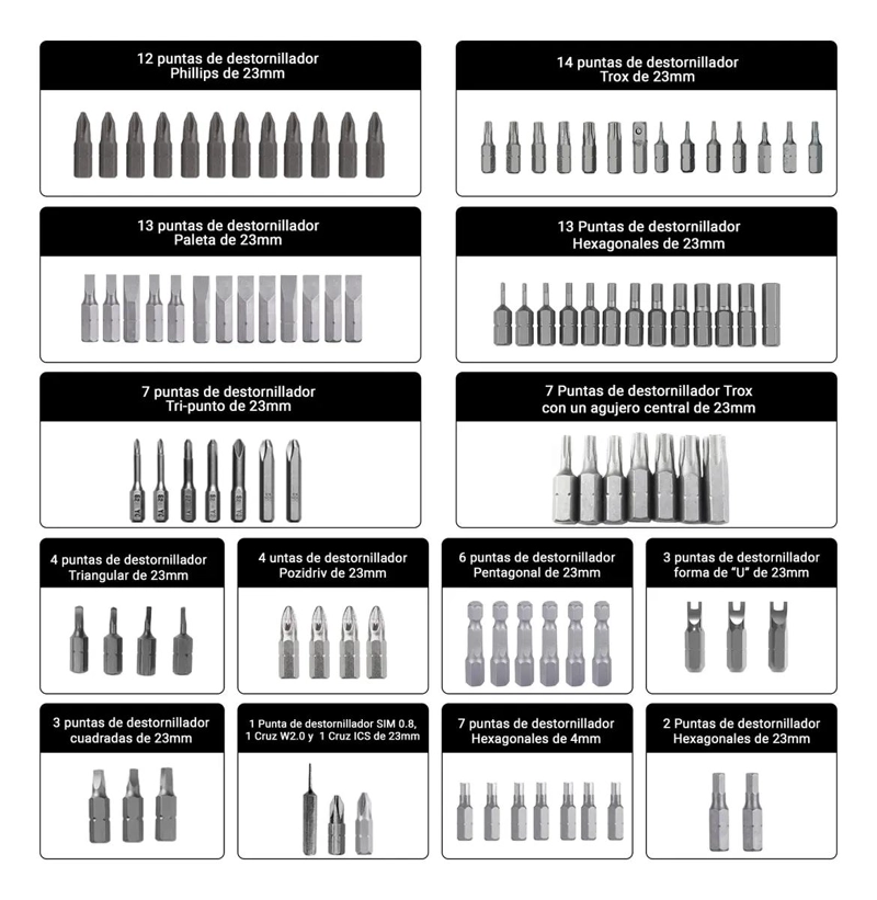 SET DE DESTORNILLADORES DE PRECISION CON 115 PIEZAS PARA REPARACIONES - 3