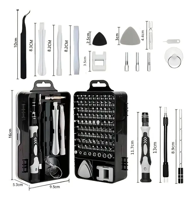 SET DE DESTORNILLADORES DE PRECISION CON 115 PIEZAS PARA REPARACIONES - 5