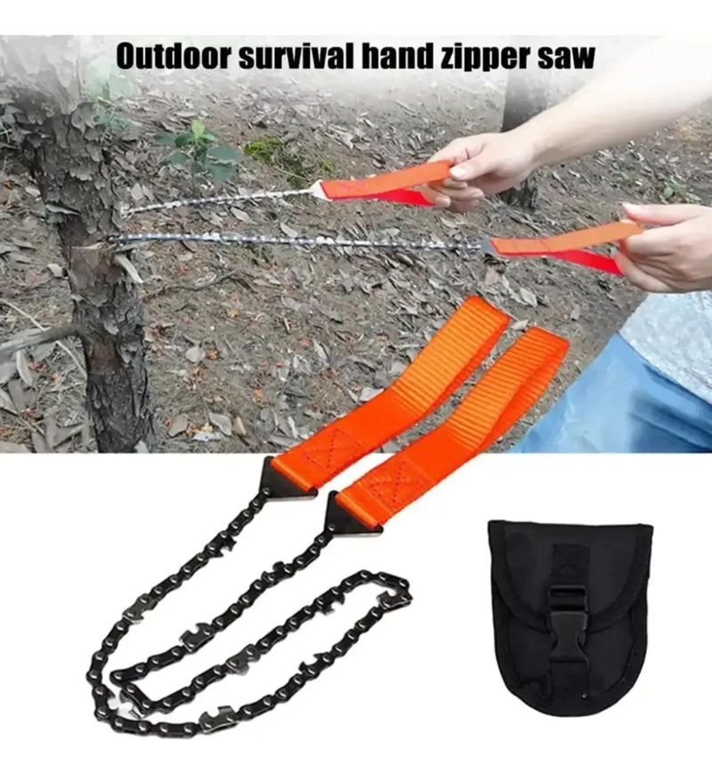 SIERRA CADENA MANUAL MULTIUSO CON FUNDA PARA CAMPING - 5