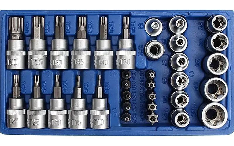 SET DE DADOS TORX Y HEMBRA DE 34 PIEZAS CON ESTUCHE - 2