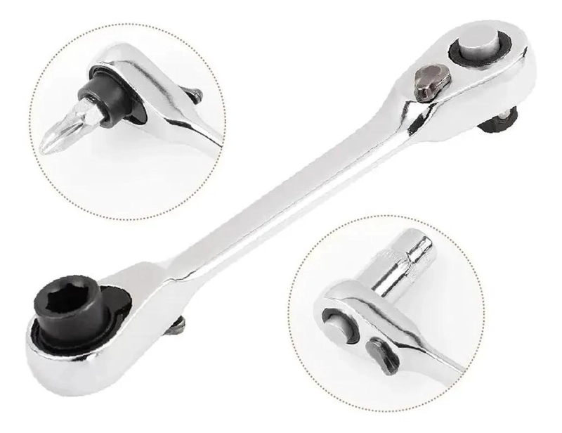 JUEGO DE LLAVES TRINQUETE COMPACTO CON DADOS INTERCAMBIABLES - 5
