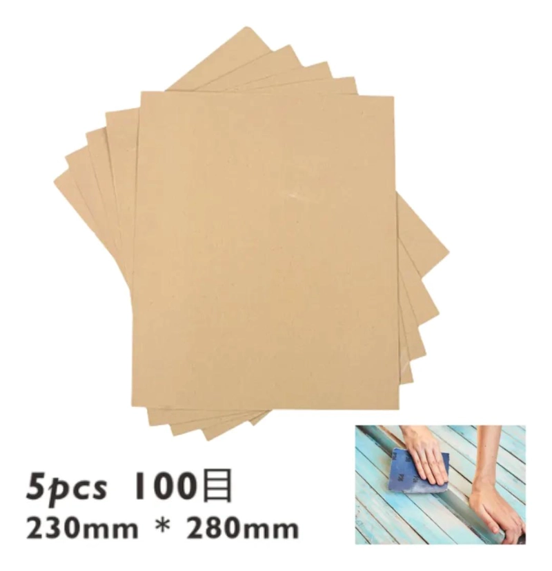 PAPEL DE LIJA GRANO FINO 23X28 CM PACK DE 5 HOJAS - 2