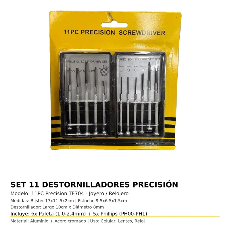 SET DE DESTORNILLADORES DE PRECISION 11 PIEZAS PARA MULTIPLES USOS - 7