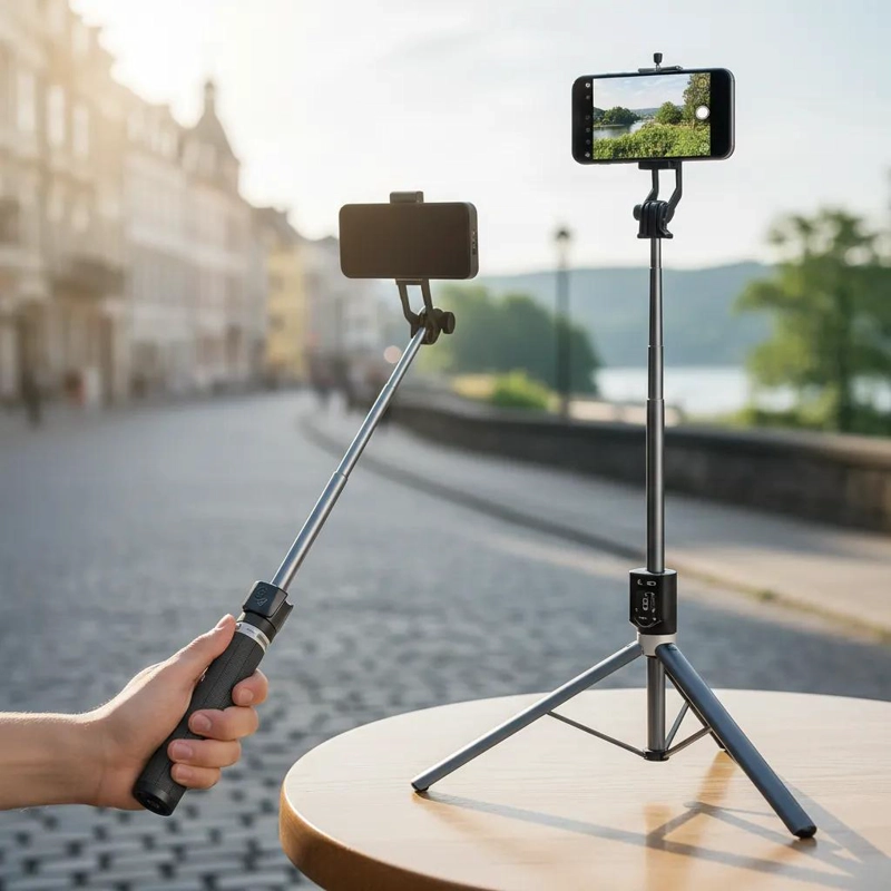 PALO SELFIE EXTENSIBLE CON TRIPODE Y CONTROL REMOTO BLUETOOTH - 2