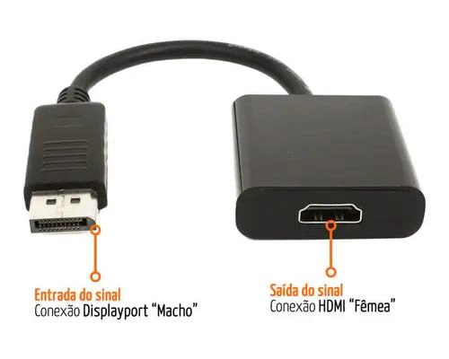 ADAPTADOR DISPLAYPORT MACHO A HDMI HEMBRA PARA CONEXIONES - 4