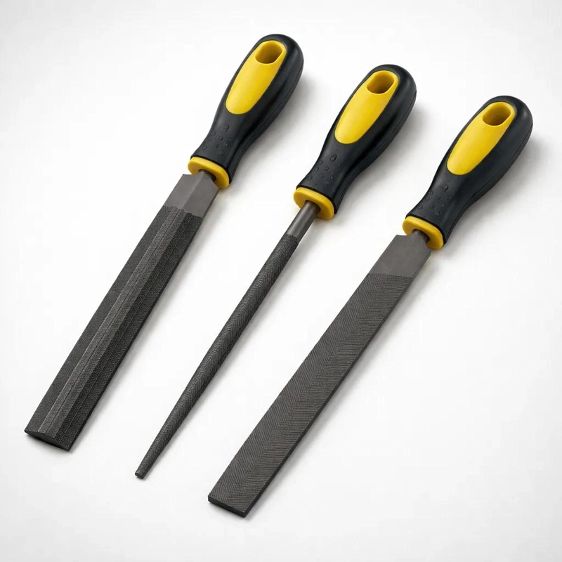 SET DE 3 LIMAS PARA MADERA Y METAL CON MANGO DE 30 CM - 1