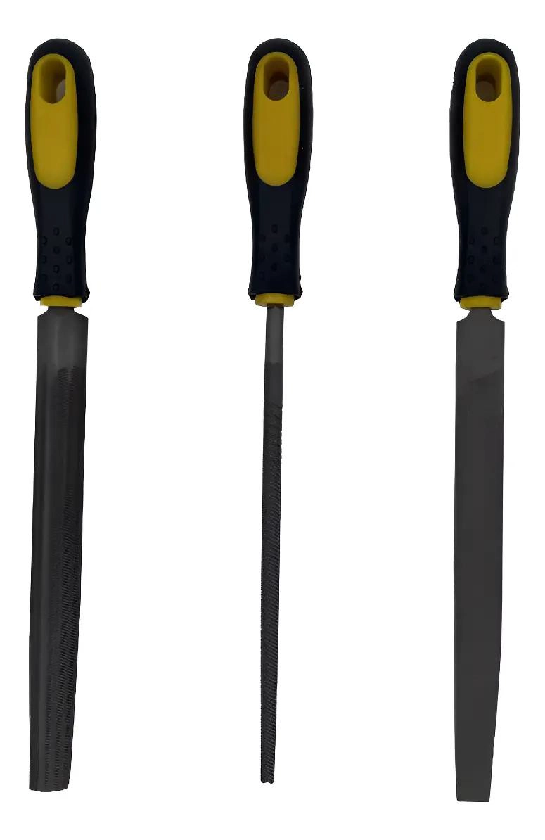 SET DE 3 LIMAS PARA MADERA Y METAL CON MANGO DE 30 CM - 6