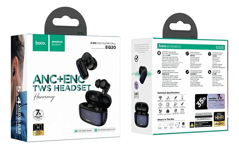 AUDIFONOS IN EAR BLUETOOTH V5.4 CON 4 MICROFONOS COLOR NEGRO - 2