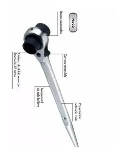 LLAVE CARRACA PARA ANDAMIO 19X22MM ALTA RESISTENCIA - 2