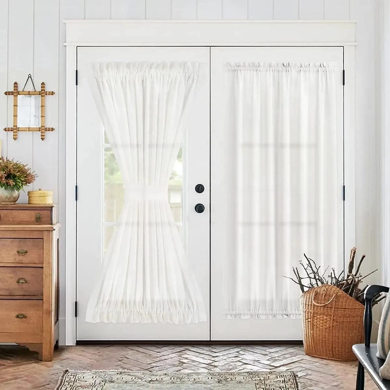 CORTINAS BLANCAS PARA PUERTAS FRANCESAS DE 72 PULGADAS - 6