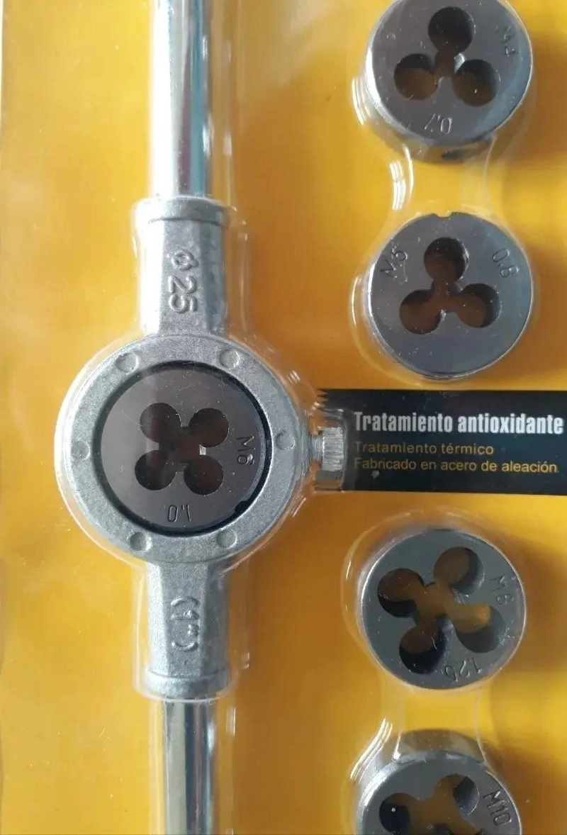 SET DE TERRAJAS HEMBRA DE ACERO ALEACION 8 PIEZAS - 1
