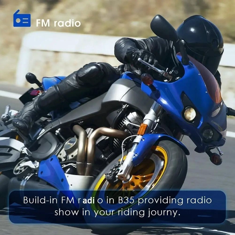 AURICULARES BLUETOOTH PARA CASCO DE MOTO CON RADIO FM Y MICROFONO - 9