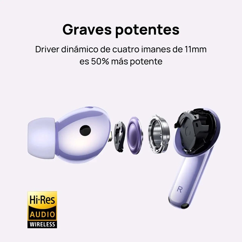 AUDIFONOS INALAMBRICOS CON CANCELACION DE RUIDO Y GRAVES POTENTES - 2