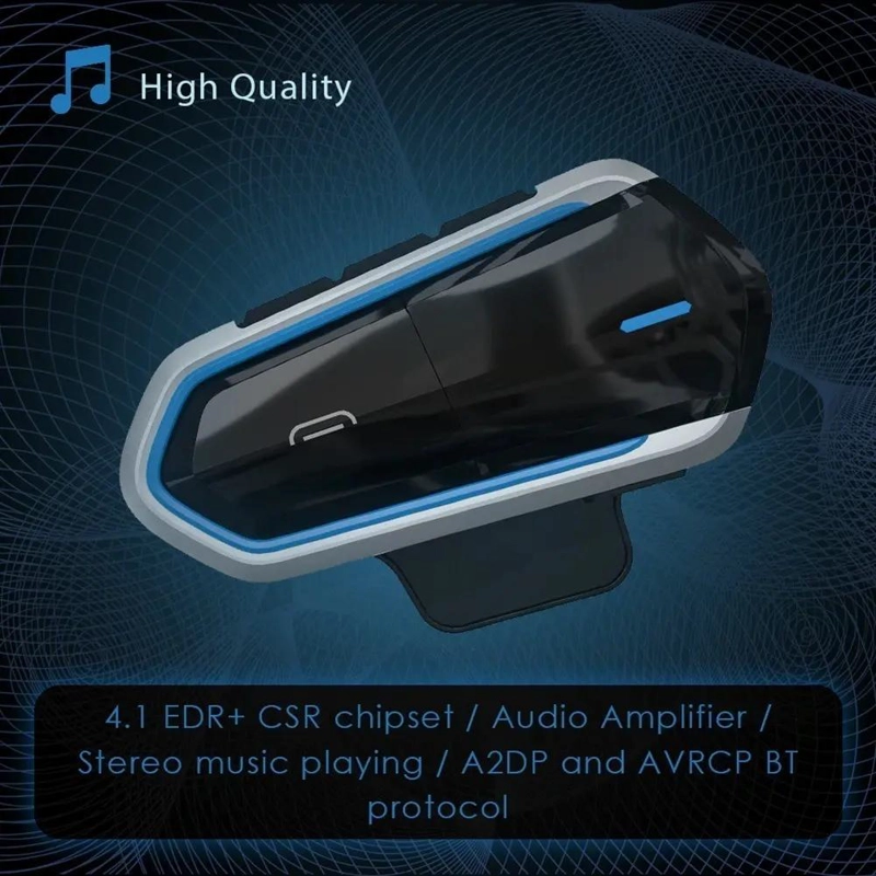 AURICULARES BLUETOOTH PARA MOTOCICLISMO CON RADIO FM Y MICROFONO - 10