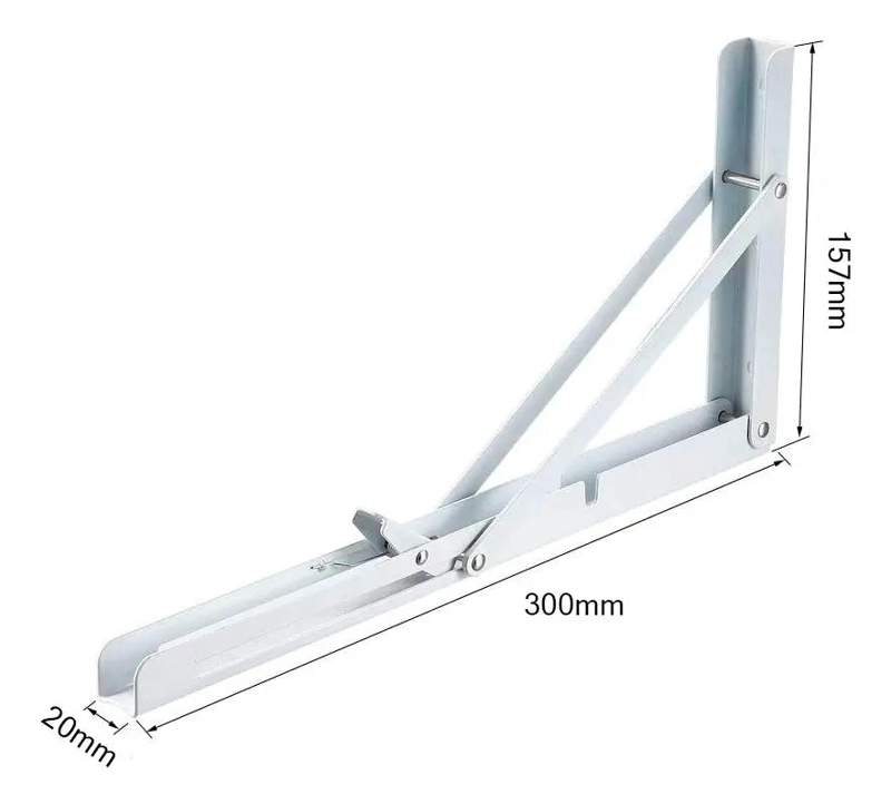 SOPORTE PLEGABLE TRIANGULAR DE ACERO INOXIDABLE RESISTENTE - 2