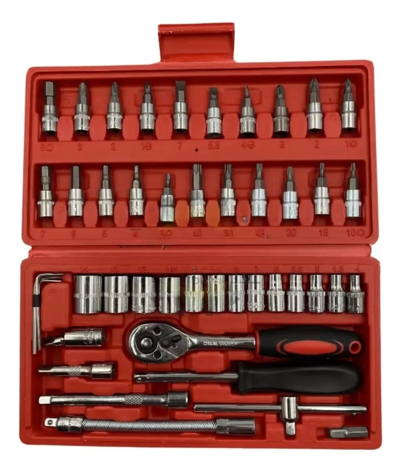 SET JUEGO DE DADOS 46 PIEZAS 1/4 PULGADAS - 4