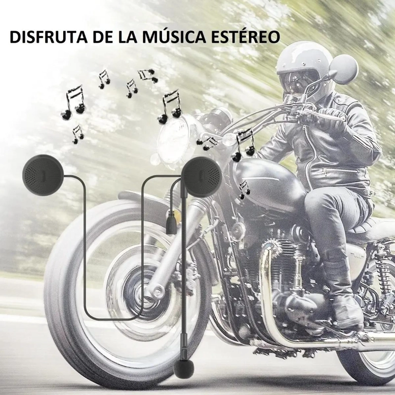 AUDIFONOS BLUETOOTH MANOS LIBRES PARA MOTOCICLISMO CON TECNOLOGIA AVANZADA - 8