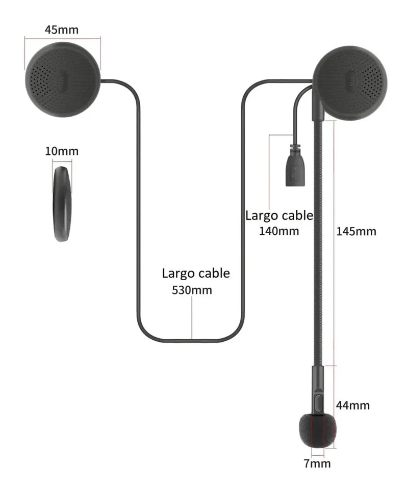 AUDIFONOS BLUETOOTH MANOS LIBRES PARA MOTOCICLISMO CON TECNOLOGIA AVANZADA - 9