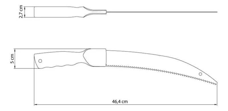SERRUCHO CURVO DE 33 CM PARA PODAR RAMAS Y MADERA - 1