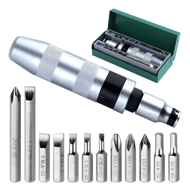 KIT DE 13 DESTORNILLADORES DE IMPACTO PARA REPARACIONES - 1