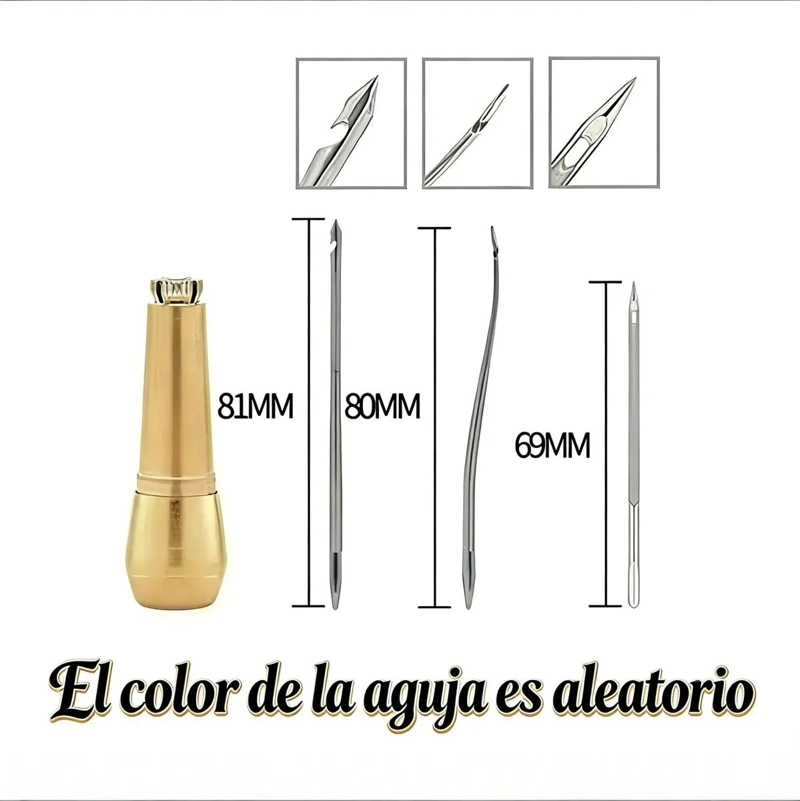 JUEGO DE PUNZONES PARA COSER CUERO Y LONA CON AGUJAS INTERCAMBIABLES - 2