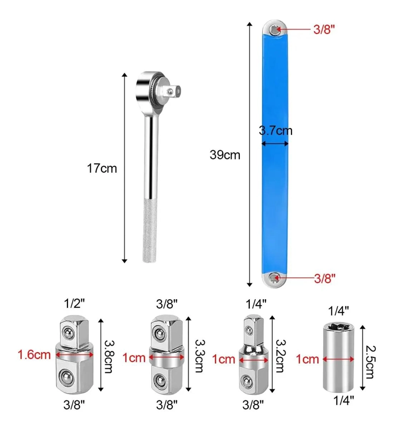 KIT DE LLAVES DE EXTENSION OFFSET MULTIFUNCIONAL PARA TALLER - 2
