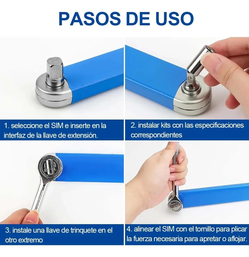 KIT DE LLAVES DE EXTENSION OFFSET MULTIFUNCIONAL PARA TALLER - 3