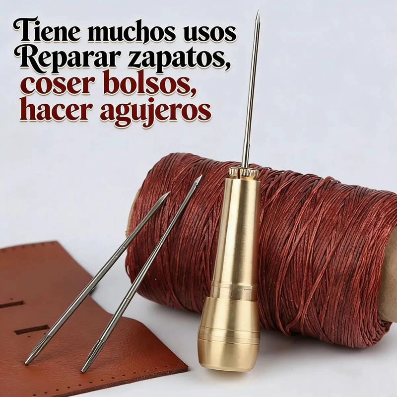 JUEGO DE PUNZONES Y AGUJAS PARA COSER CUERO Y LONA - 4